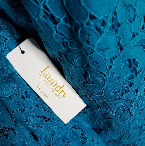 NWT Laundry Shelli Segal Bell Sleeve Lace Dress 8 - Picture 6 of 8